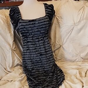 Max Studio Black and Cream Dress